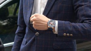 Jam Tangan Pria Mini Focus Elegance Steel Chronograph Original Anti Air