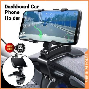 ♥ SFREE Shipping ♥ In-Car Dashboard Phone Holder Rear View Mirror Mount GPS DVR Phone Holder 360 Degree Rotated Phone Car Holder Strong Grip Durable Multifunctional Car Clip Mount Stand compatible For 4 To 7 Inches Phone H3