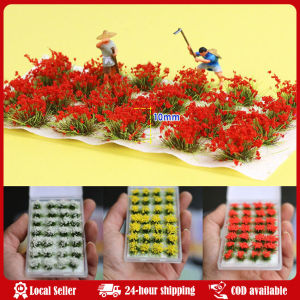 Miniature Flower Cluster Grass Plant Toys Diy Model Making Military Scenery Building Kits Railway Train Layout for Diorama Simulation Miniature Grass Cluster Plants Diy Model Bushes Materials Building Garden Sand Table Scene Layout Diorama Kits