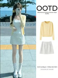 ZUKUN | Yellow Knitted Light Spring Cardigan