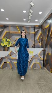 Đầm giả áo dài - Y1758 - Thương hiệu Zonbig