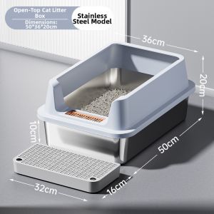 BOJIAJIAJU | Tall Semi-Enclosed Non-Splash Litter Box
