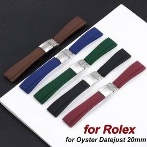 Watch Band for Rolex Oyster Datejust DAYTONA SUBMARINER GMT 20mm Waterproof Rubber Watchband Band Men Sport Bracelet