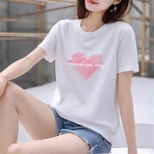 Áo Thun Cotton Cổ Tròn Tay Ngắn Mỏng Mùa Hè Cho Nữ Thương Hiệu Cao Cấp Thời Trang Nhỏ Gọn Chất Lượng Cao Thoáng Khí Thấm Hút Mồ Hôi