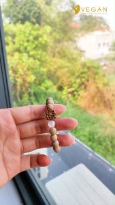 Vòng tay Vegan Trầm Hương Thuần Chay tốc kiến mix Sen - Đá Hồng 8mm