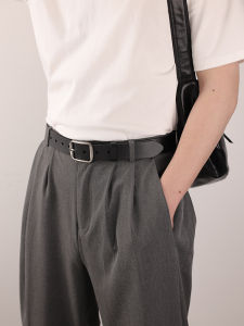 Mens Genuine Leather Belt Casual Style Trousers And Jeans Belt Needle Buckle Spring New Arrival Black Trend for Youth