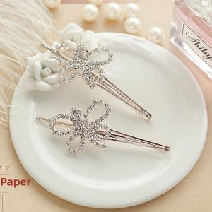 Korean Japanese Water Diamond Adult Hair Accessories Side Clips Elegant Simple Hair Decorations Bangs Hair Clips Fringe Hairpins