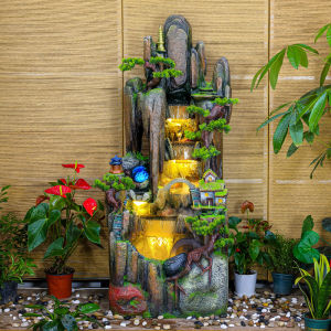 Royal Gift Indoor Rock Garden Fountain Wealth Attracting Decorative Fish Pond Home Craft Balcony Decoration Business Opening Ornaments