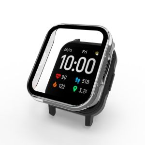 เคส PC + ฟิล์มกระจกเทมเปอร์คุณภาพสูงกันกระแทกสำหรับ Vivo IQOO Watch GT Anti-Fingerprints ป้องกันรอยขีดข่วนกรอบสมาร์ทวอท์ชปกป้องหน้าจอ