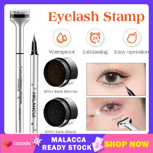 2 in 1 Eyeliner & Lower Eyelash Stamp 下睫毛印章笔 眼线印章套装 Double-headed Eyelash Stamp Quick Drying Waterproof Sweat-Proof Non-Smudge One Print Forming Eyelash Stamp Eyeliner