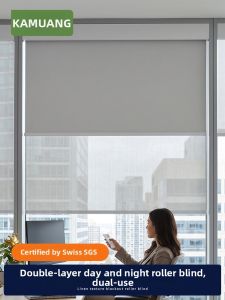 KAMUANG | Electric Day and Night Dual Layer Light Control Roll-Up Curtain