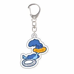 Bandai | for Coyote Vs Acme Road Runner BB Wile E Coyote Cartoon Movies Peripheral Acrylic Keychain Q Version Backpack Pendant Fans Gift