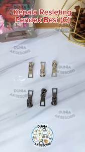 Aksesoris Tas Kepala Resleting BESI No. 5 (B) Pendek / Patah (Zipper puller) - (IMPORT)
