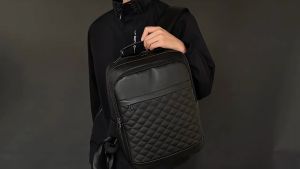 GLADIO Tas Ransel Pria Nidaime Muat Laptop GLD022B5 Kulit Hitam Terbaru Premium Fashion Branded