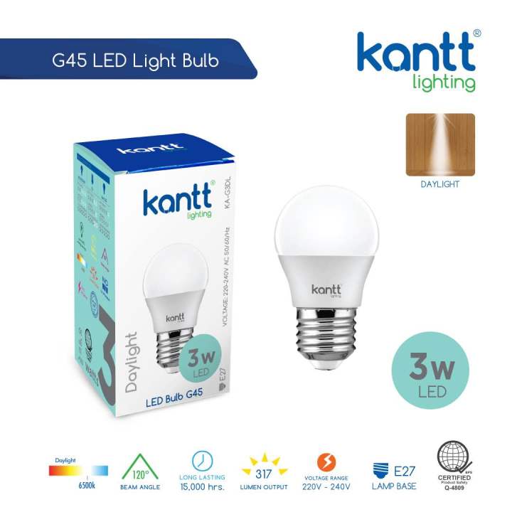 Kantt Lighting Daylight Classic LED Light Bulbs 3W 4W 5W