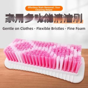 Durable Cloth-Friendly Cleaning Stiff Bristle Elongated Home Use Laundry Brush