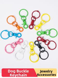 DIY Colorful Dog Shape Lobster Clasp Keychain Accessory