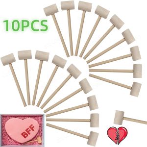 10Pcs DIY Wooden Hammer Houten Hammer Mallet Hammer Carving Tool Lederen Craft Sieraden Maken Mini Hammer Gifts Tool