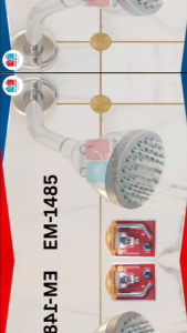 EM-1485 Shower Head Bathroom Rotable shower head fixed Adjustable