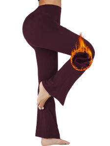 Womens Super Soft Flare Pants High Waisted Tummy Control Workout Yoga Leggings Bell Bottoms