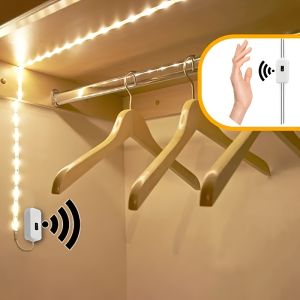 5V Smart LED Strip Light with Motion Sensor Dimmer Switch Flexible LED Tape 60LEDs/m for TV Kitchen Cabinet Wardrobe USB Lights