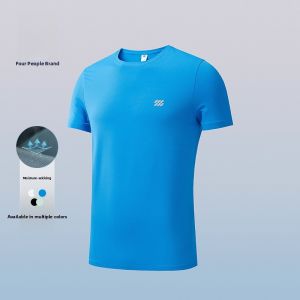 Quick Dry Sun Protection Short Sleeve Sports T-Shirt for Men HLA Sea Horizon Brand Youth Popular Standard Fit Printed Tee