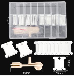 Plastic Bobbins and Bobbin Winder Set Spool Thread Card Embroidery Floss DIY Stitch Thread Organizer Holder Sewing Tools