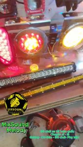 Đèn led trợ sáng Runlai 1 hàng bóng led bar trợ sáng led đá kèn 30cm 50cm 60cm80cm 12v-24v trắng vàng