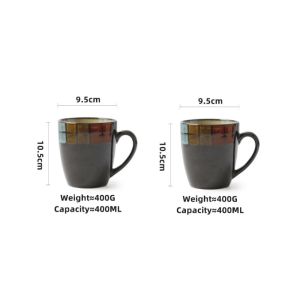 OMK American Style Stoneware Steak Plate Ceramic Dinner Plate Salah Bowl Mug Tableware Set
