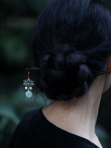 Elegant Womens Chinese Ancient Style Hairpin Turban Knot Abalone Hair Accessories Daily Bouffant Hairpin Safe Buckle