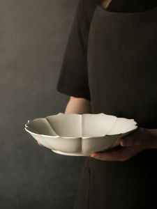 JOTO | Handmade Ceramic Flower Bowl Plate for Home Use