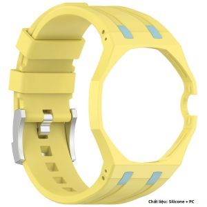 Bộ Vỏ Máy Tính 2 Trong 1 Kèm Dây Đeo Cho Đồng Hồ Swatch AP Royal Pop Ốp Silicon Mờ Dây Đeo Đồng Hồ Phụ Kiện