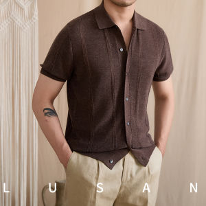 Áo Thun Knit Màu Sạch Đơn Giản Thông Gió Cho Mùa Hè Đi Làm Ngoài Trời