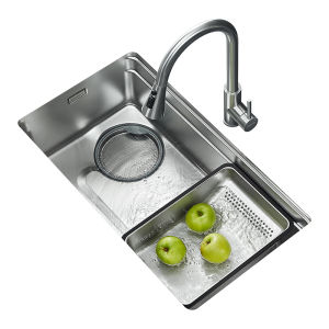 HIGOLD | Stainless Steel 304 Single Bowl Sink with Treaded Design Single Bowl