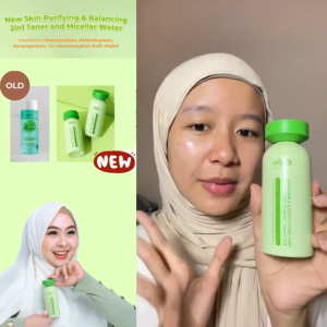 Toner Reglow Skincare 2 in 1 | Toner & Micellar Water | Melembapkan Menyeimbangkan pH Kulit & Menyegarkan Kulit Setelah Cuci Muka