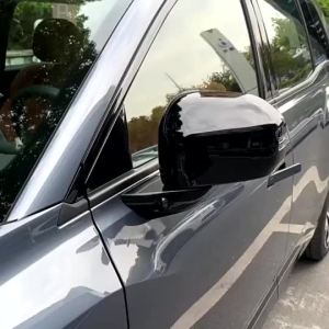 Aion v ฝาครอบกระจกมองหลังคาร์บอนไฟเบอร์ 2 ชิ้น Abs bodykit สําหรับ ติดตั้งง่าย กันรอยขีดข่วน สีดํา accessories