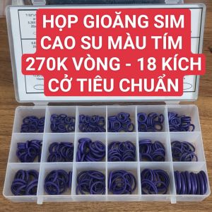 Hộp gioăng sim cao su tím 18 cỡ 270 vòng chịu dầu chịu nhiệt