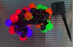 Upgraded Solar Halloween Lights Outdoor Pumpkin String Lights Waterproof Halloween Lights for Garden Patio Landscape Multicolor