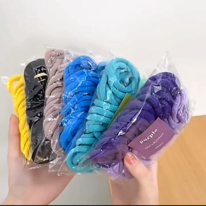 AIDA 50pcs+- Hair Rope Tie Large Elastic Rubber Band Nylon Ponytail Adult Kid ikat Getah Rambut Set 弹力尼龙头绳松紧带 扎头发橡皮筋