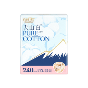 TaoTao Oxygen Cotton TianShan White Sanitary Pads Large Quantity Day Night Combination 7 Packs 66 Pieces Disinfection Level Pure Cotton Leak Proof Menstrual Pads