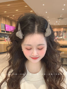 กิ๊บติดผมรูปหัวใจประดับเพชรสุดหรูหรา ทรงใหม่ปี 2025 สำหรับผู้หญิง ทรงครึ่งหน้า กิ๊บติดผมด้านข้าง ประดับผม ตกแต่งผม