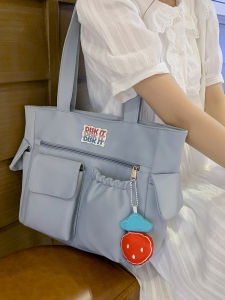 Lightweight Maternity Tote Bag for Mommy Outing Pregnancy Checkup Handbag Baby Mommy Nylon Material Zipper Closure Korean Style