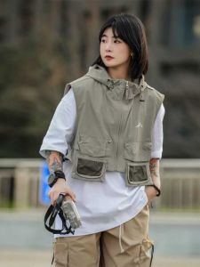 Summer Outdoor Photography Utility Vest Hooded