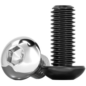 TIANZHUOJINSHU | 304 Stainless Steel Round Head Internal Hex Black Zinc Plated Bolts