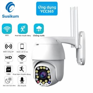 Ycc365 Plus 1080P Camera IP Wifi Giám Sát Không Dây Ngoài Trời Camera Quan Sát An Ninh Có Âm Thanh Giao Tiếp Hai Chiều Chống Nước