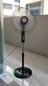 16 Inch stand Fan Sturdy Stand Fan with 3 Speeds for Powerful Airflow Adjustable Height，Black | Electric Fan | Compact Design |