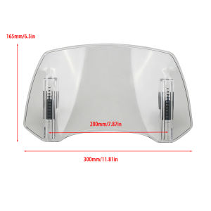 Universal Motorcycle Windshield Extension Adjustable Spoiler Clamp-On Windscreen Deflector Suitable For All Motorcycle Parts