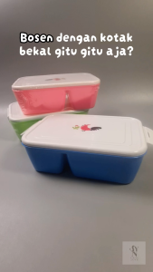 Lunch Box Tempat Kotak Makan Bekal 3 Sekat Plastik Ayam Jago Tempat Makanan SNY