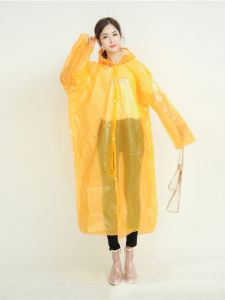 Transparent Disposable Raincoat Thickened Outdoor Raincoat Hiking Hiking Poncho Men and Women Kids Hooded Raincoat Travel