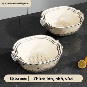 MEIZHUFU | Rổ Thoát Nước Đôi Lớp Đẹp Mắt Cho Bồn Rửa Bếp